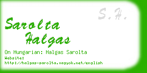 sarolta halgas business card